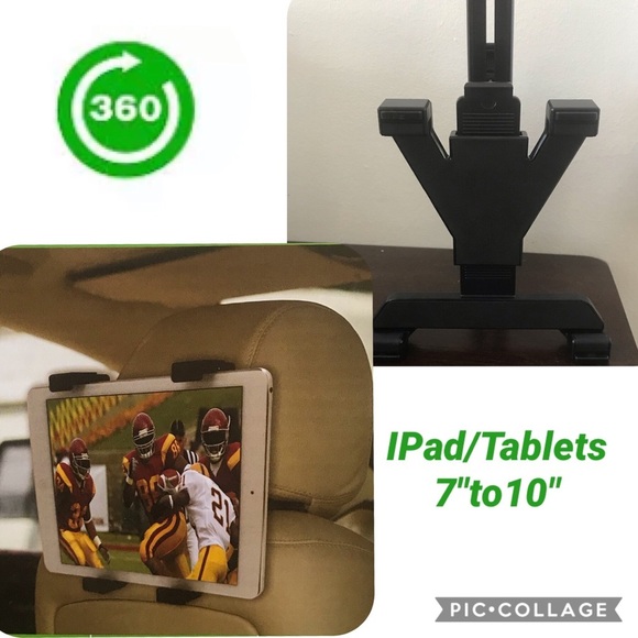 New Headrest Mount for IPad/Tablets from 7" to‎ 10" - Picture 1 of 6